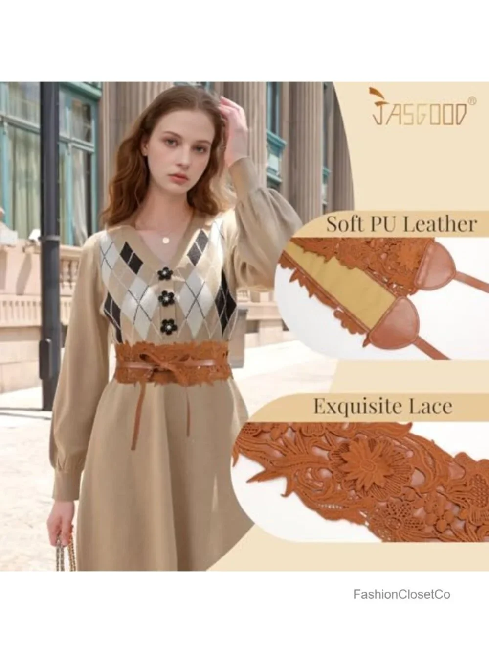 Women Faux Leather Lace Corset Waist Belt Obi Bow Wrap Cinch Wide Belt Dress